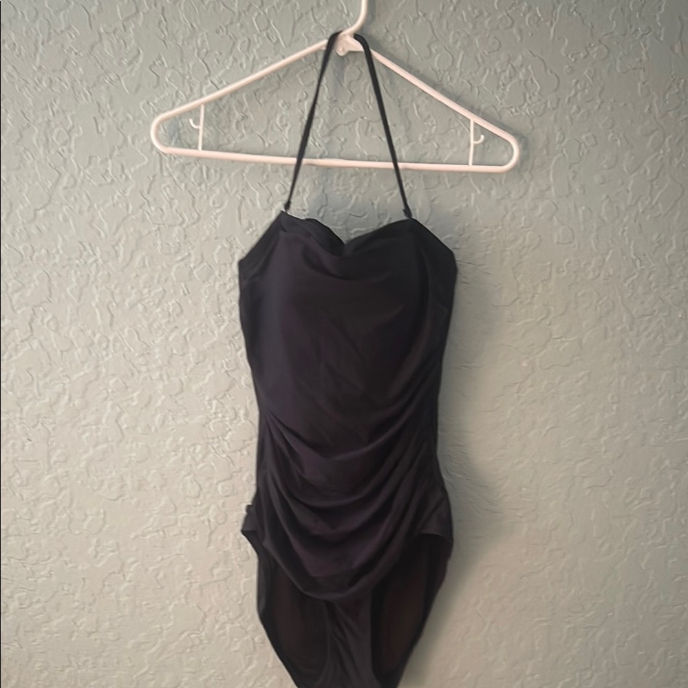 J. Crew Black One-Piece Swimsuit with Halter Neck